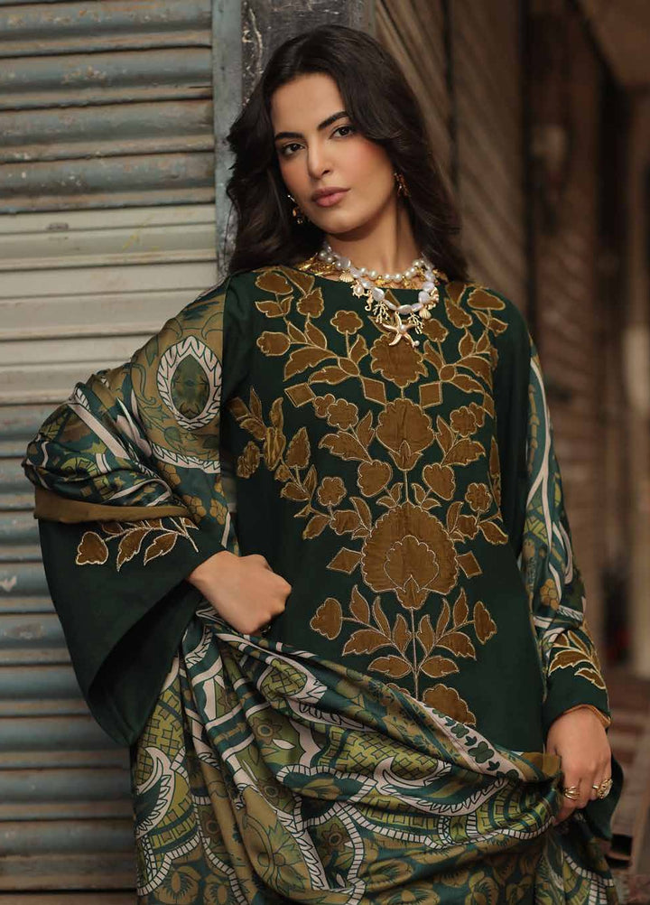 Signature by Charizma Unstitched Embroidered Leather Peach 3 Piece Suit CHR26USL CSL6-04 - Winter Collection