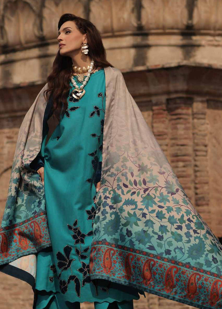 Signature by Charizma Unstitched Embroidered Leather Peach 3 Piece Suit CHR26USL CSL6-05 - Winter Collection