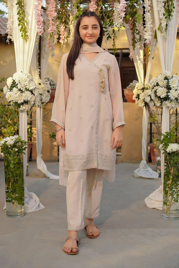 Ochre Girls Pret Embroidered Chiffon 3 Piece Suit EM-53 - Summer Collection