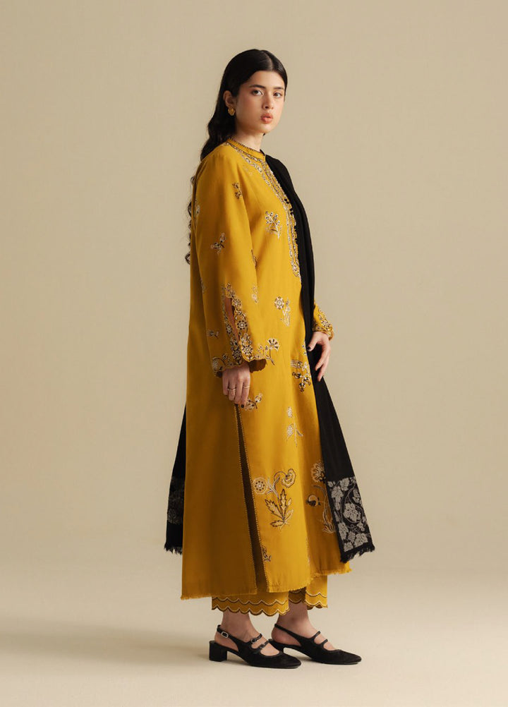 Coco by Zara Shahjahan Unstitched Winter Khaddar Embroidered Suits 3 Piece CZS25WU D-05 A Dawn - Winter Collection