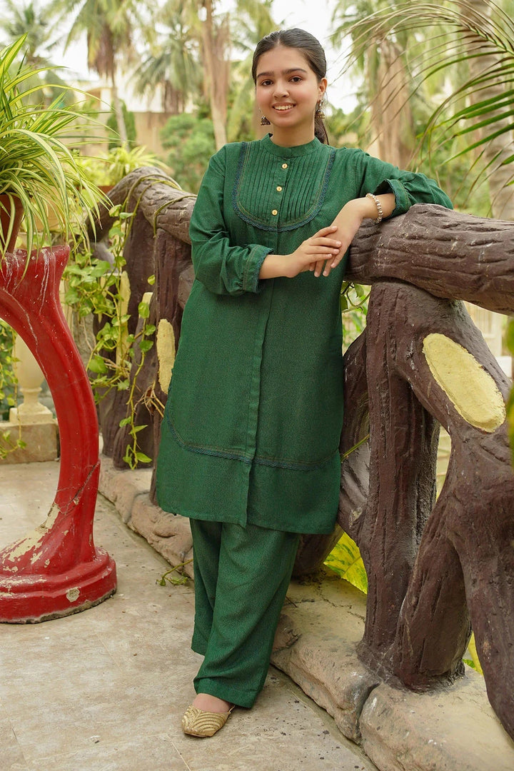 Ochre RTW Solids Girls 2 Piece Cotton Karandi SC-34 - Winter Collection