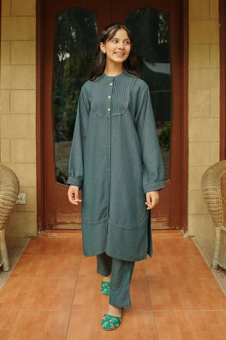 Ochre RTW Solids Girls 2 Piece Cotton Karandi SC-33 - Winter Collection