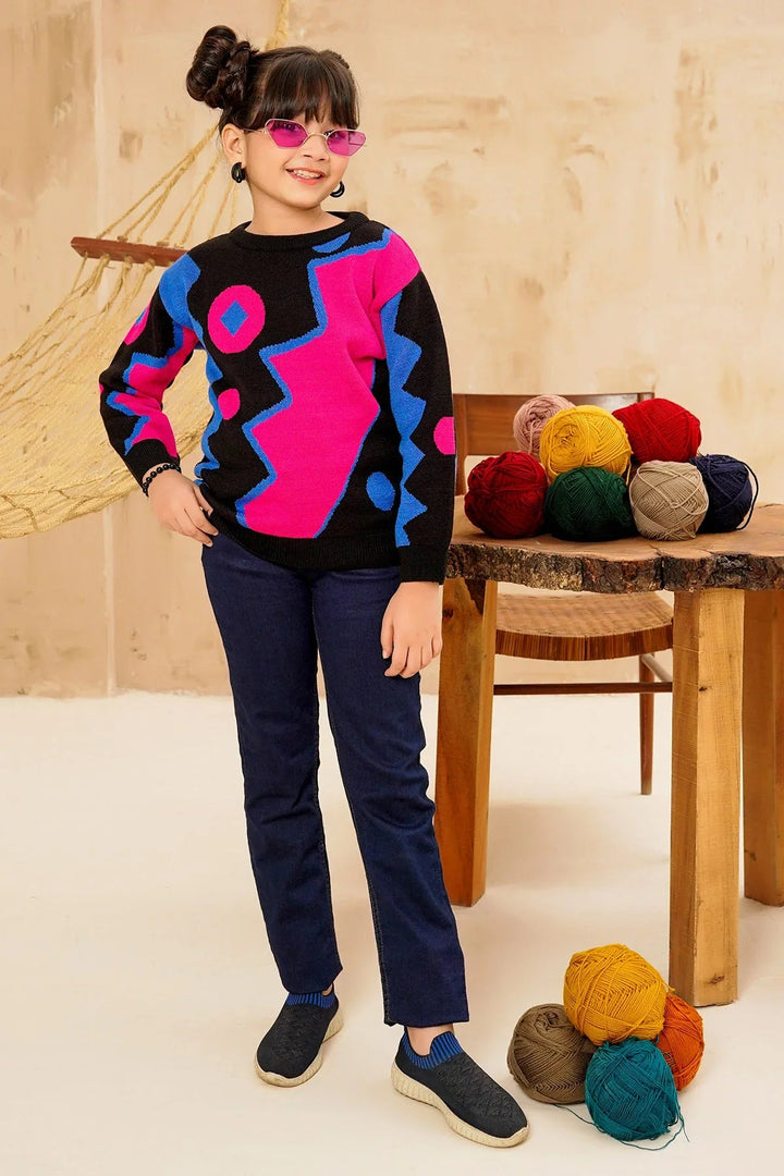 Ochre RTW Printed Girls 1 Piece Viscose Sweater OWSG-11 - Winter Collection