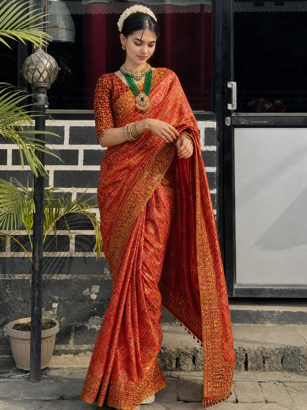 The Sari Edit by Aik Atelier Unstitched Silk Luxury Embroidered Saree AIK25SE Look-02 - Formals Collection