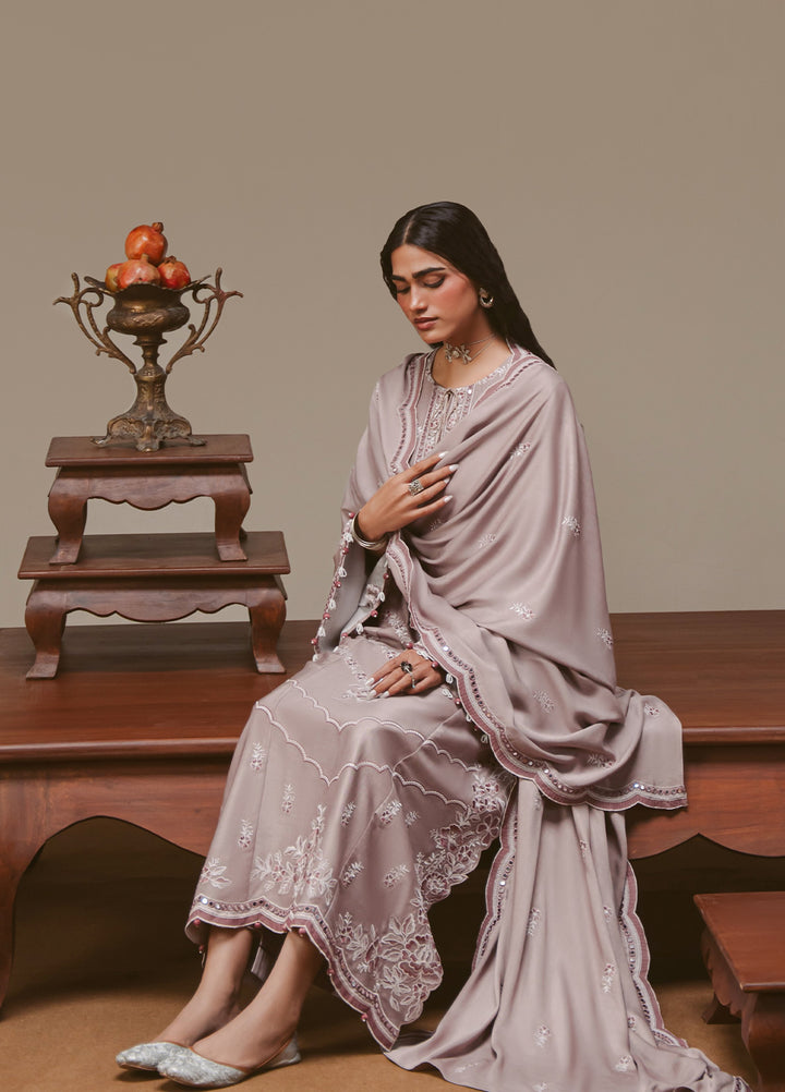 Cross Stitch Unstitched Embroidered Marina 3 Piece Suit CS25UW Petal Symphony - Winter Collection