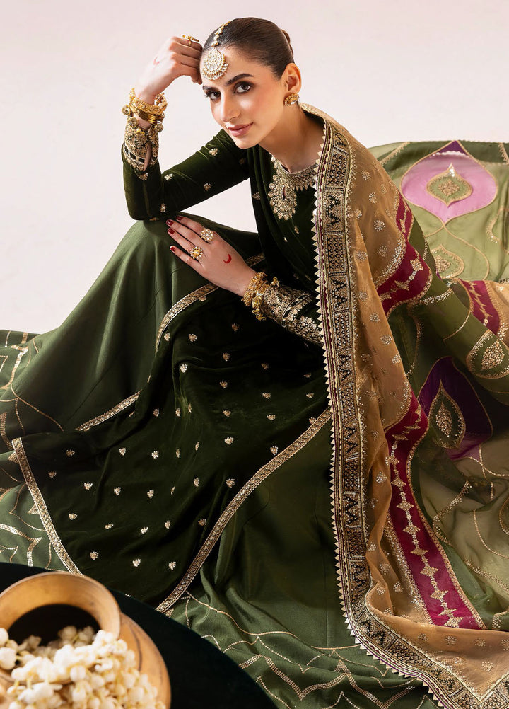 Jazmin Embroidered Velvet Suits Unstitched 3 Piece JZ25CU Cvf D-09 Chambeli - Formals Collection