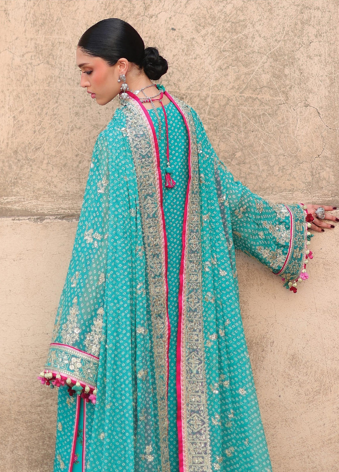 Neoma by Republic WomensWear Unstitched Embroidered Chiffon 3 Piece Suit RW26UNW D-01 MEHR - Wedding Collection