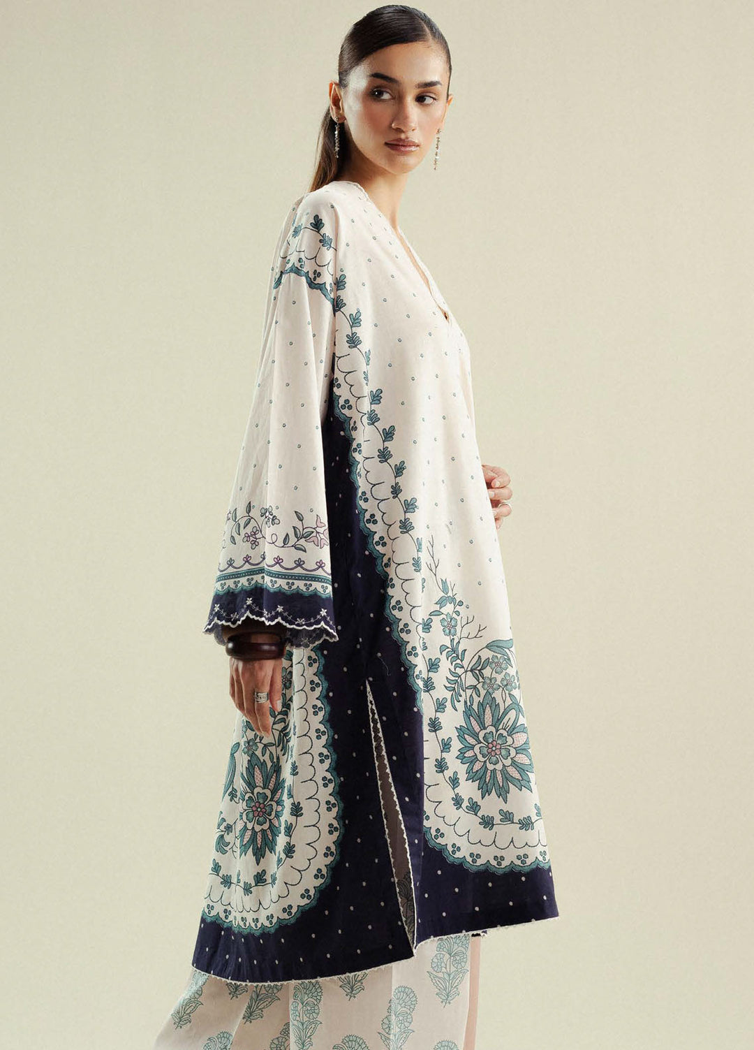 Coco by Zara Shahjahan Printed Slub Cotton Suits Unstitched 3 Piece CZS25PU D-02 B Muse - Winter Collection