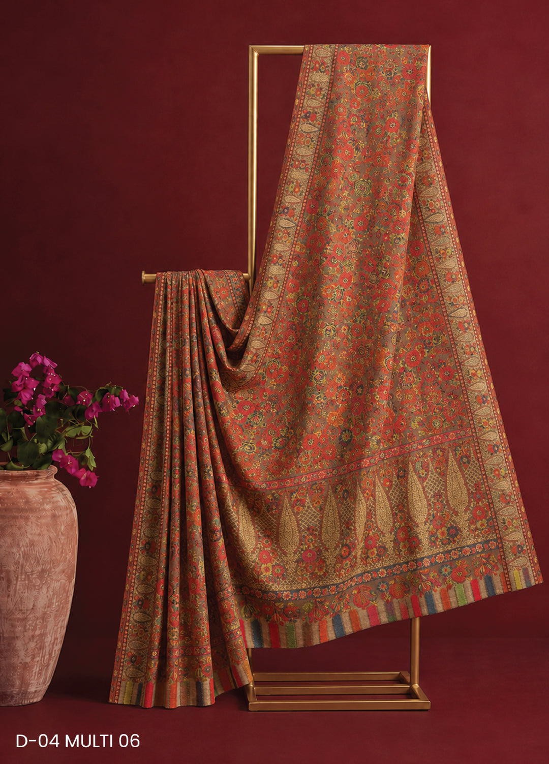 Sanaulla Exclusive Range RTW Printed Woven Shawl D-04 MULTI 06 - Winter Collection