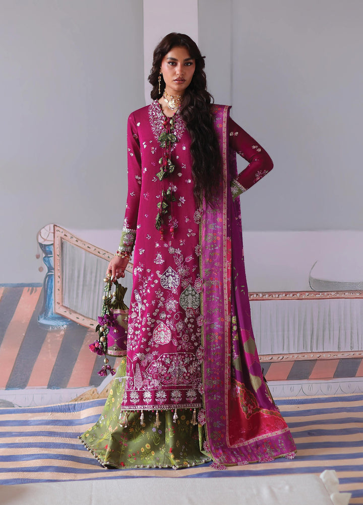 Neoma by Republic WomensWear Unstitched Embroidered Rawsilk 3 Piece Suit RW26UNW D-05 GULNAR - Wedding Collection