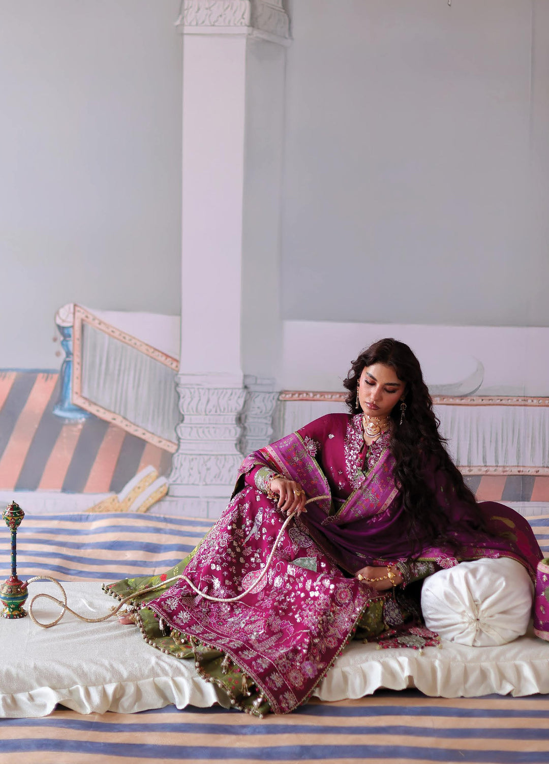 Neoma by Republic WomensWear Unstitched Embroidered Rawsilk 3 Piece Suit RW26UNW D-05 GULNAR - Wedding Collection