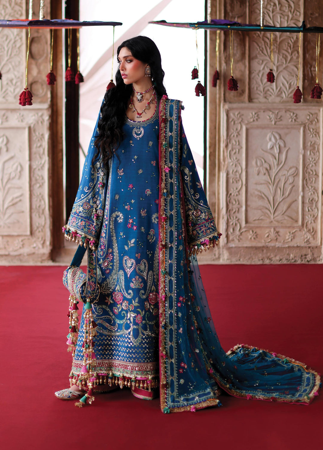Neoma by Republic WomensWear Unstitched Embroidered Rawsilk 3 Piece Suit RW26UNW D-07 HAYA - Wedding Collection
