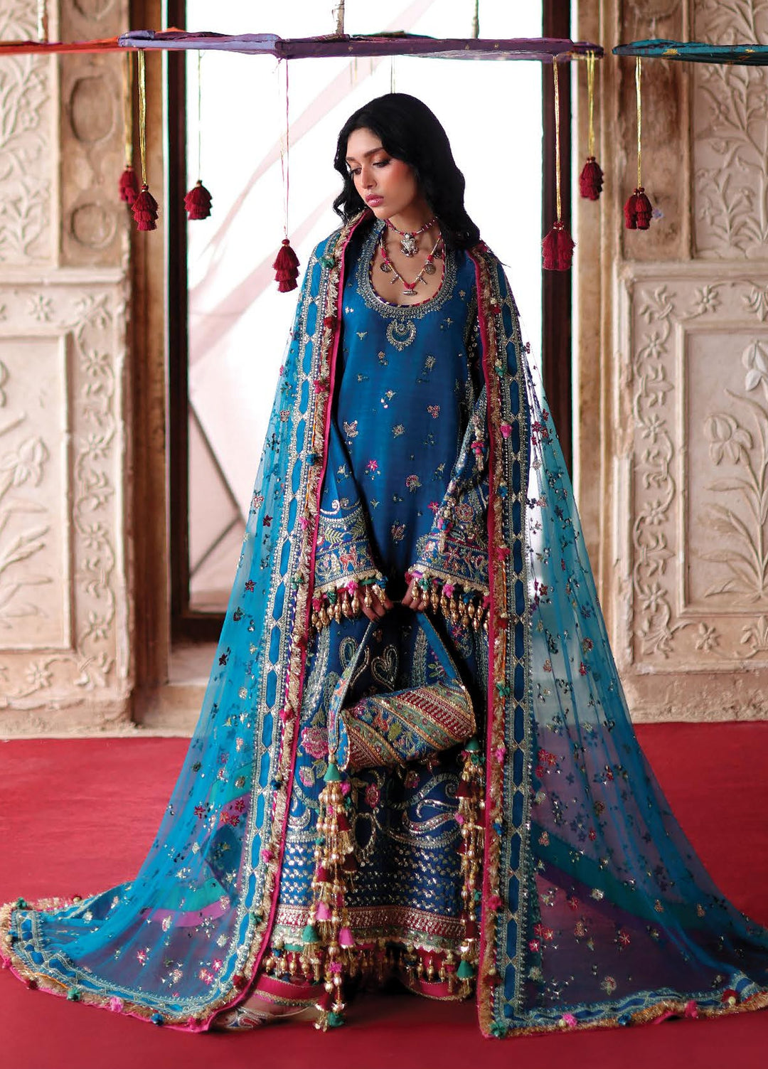 Neoma by Republic WomensWear Unstitched Embroidered Rawsilk 3 Piece Suit RW26UNW D-07 HAYA - Wedding Collection