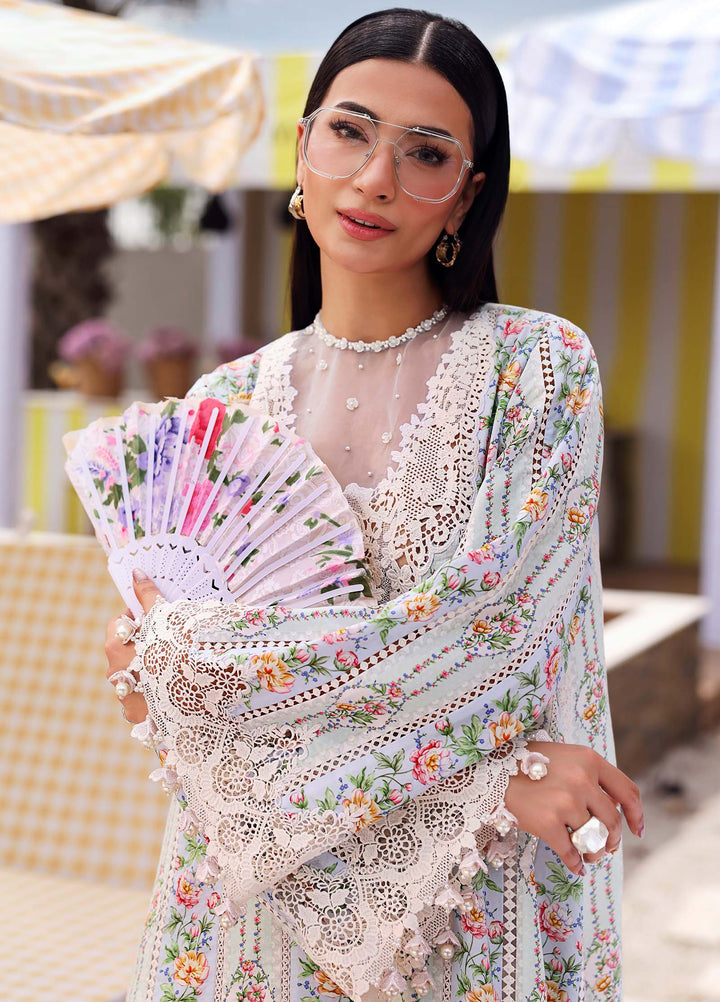 M Prints by Maria B Unstitched Printed Lawn 3 Piece Suit MB26UME 10B - Eid Collection