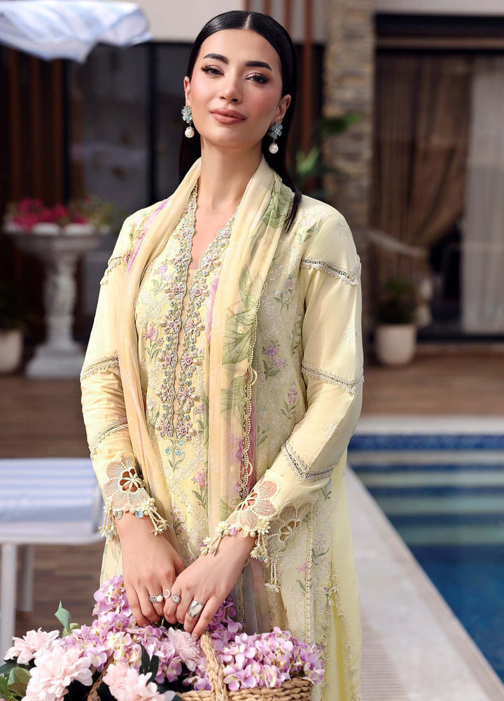M Prints by Maria B Unstitched Embroidered Lawn 3 Piece Suit MB26UME 1A - Eid Collection