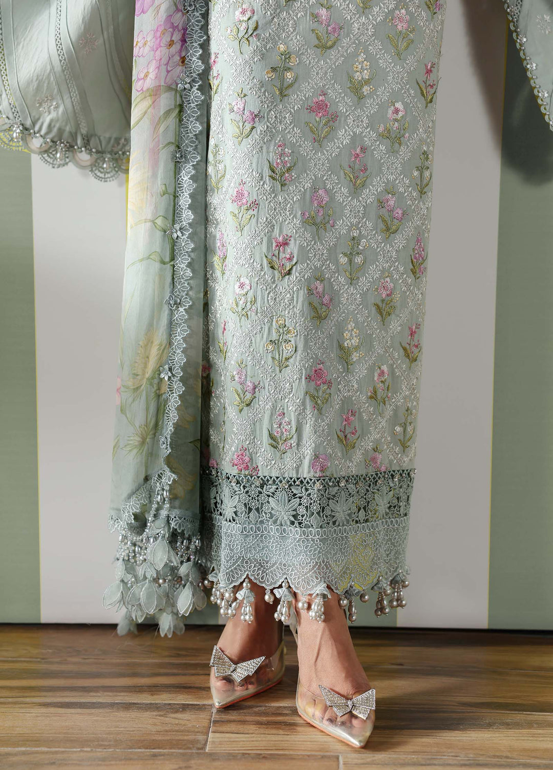 M Prints by Maria B Unstitched Embroidered Lawn 3 Piece Suit MB26UME 1B - Eid Collection