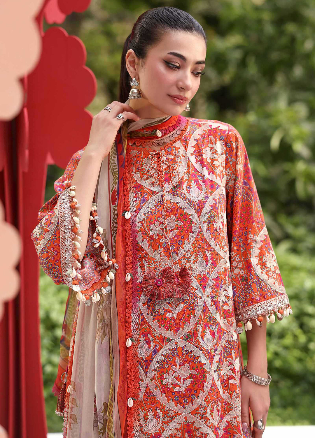 M Prints by Maria B Unstitched Embroidered Lawn 3 Piece Suit MB26UME 3A - Eid Collection