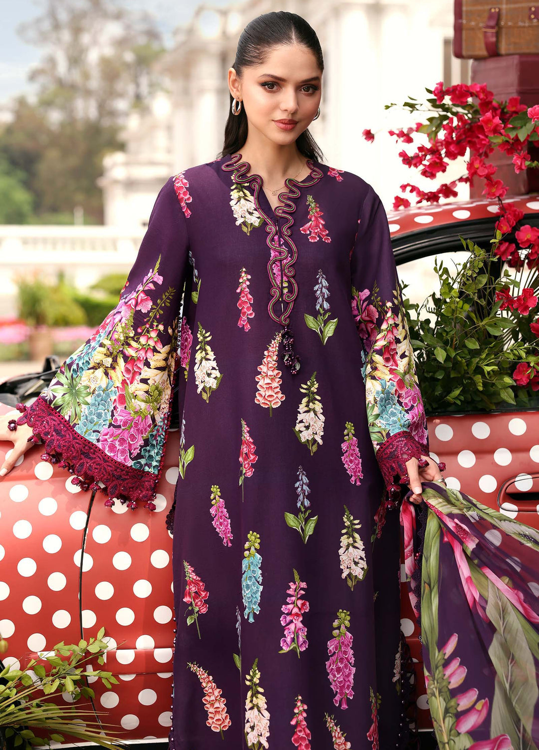 M Prints by Maria B Unstitched Printed Lawn 3 Piece Suit MB26UME 5A - Eid Collection