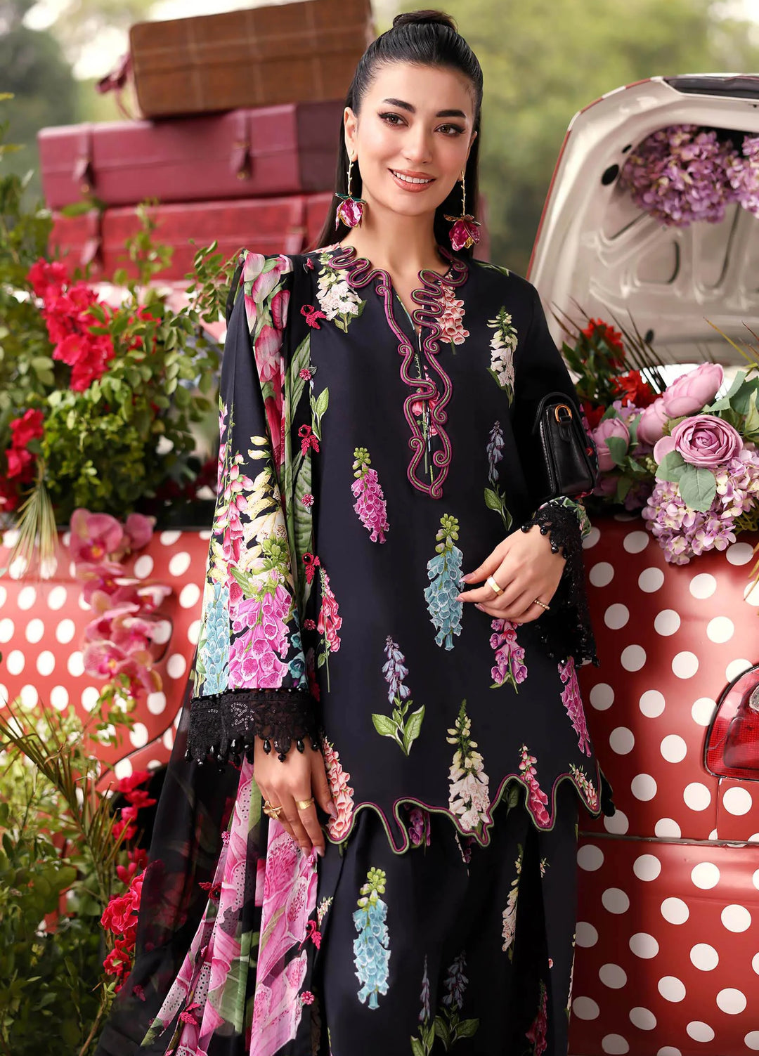 M Prints by Maria B Unstitched Printed Lawn 3 Piece Suit MB26UME 5B - Eid Collection
