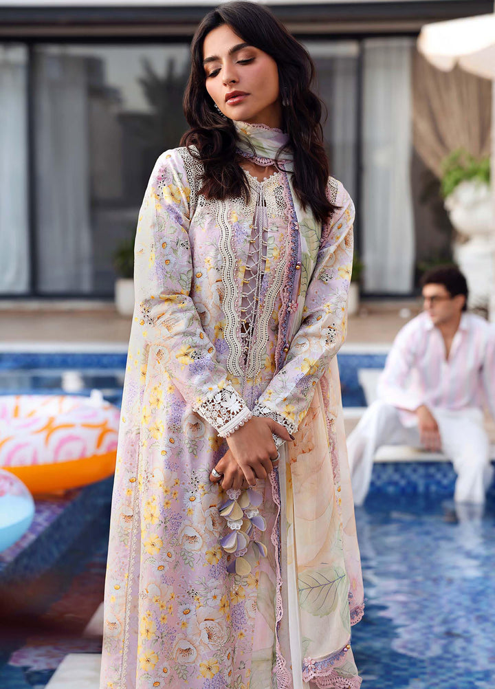M Prints by Maria B Unstitched Embroidered Lawn 3 Piece Suit MB26UME 7B - Eid Collection
