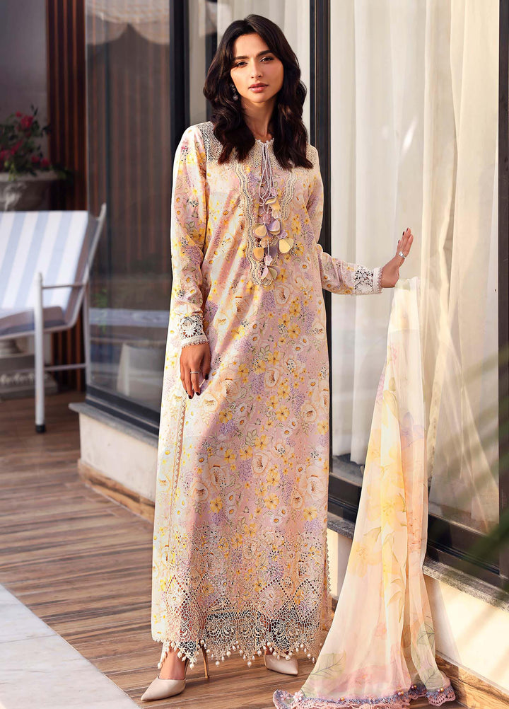 M Prints by Maria B Unstitched Embroidered Lawn 3 Piece Suit MB26UME 7B - Eid Collection