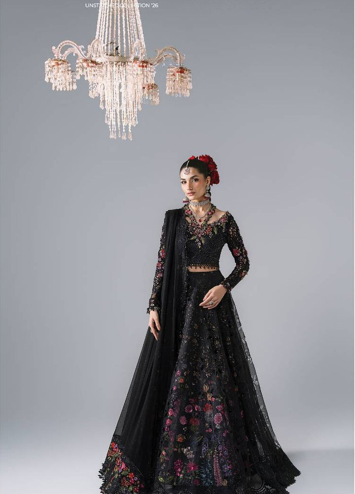 Mbroidered by Maria B Unstitched Embroidered Organza 3 Piece Suit MB26UMW D1 - Wedding Collection