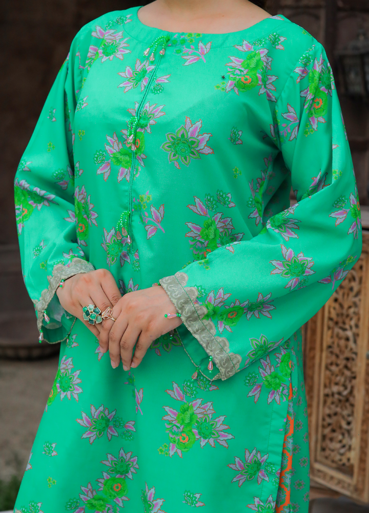 Daily Luxe by Style Up Women RTW Printed Poly Lawn 2 Piece Suit Blossom Charm - Casual Collection