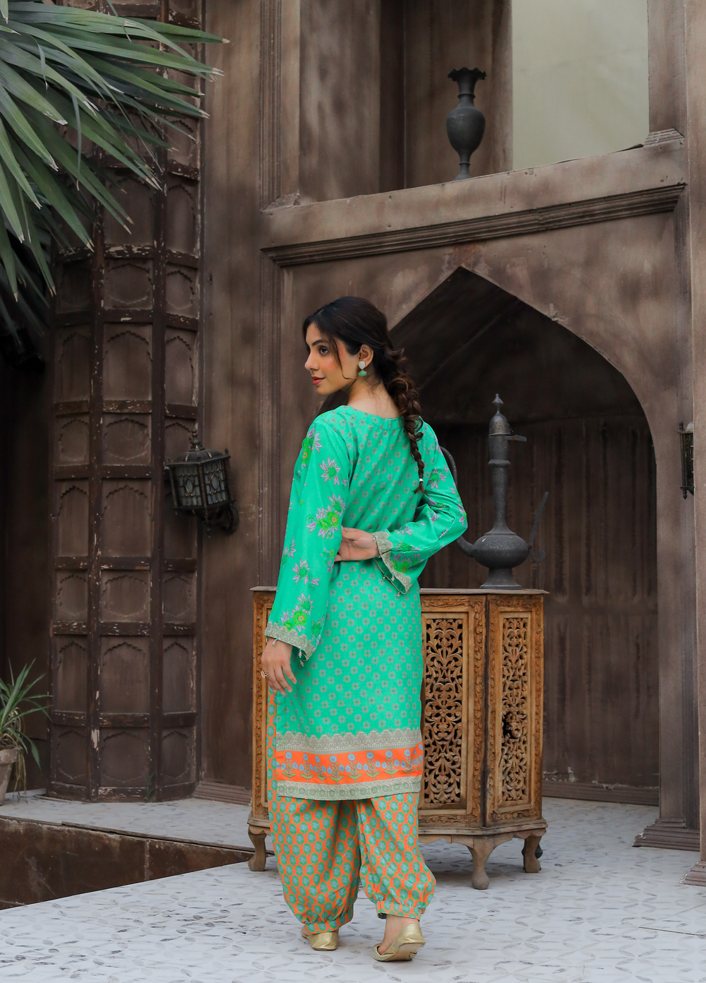 Daily Luxe by Style Up Women RTW Printed Poly Lawn 2 Piece Suit Blossom Charm - Casual Collection