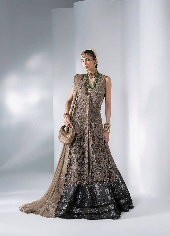 Mbroidered by Maria B Unstitched Embroidered Chiffon 3 Piece Suit MB26UMW D2 - Wedding Collection