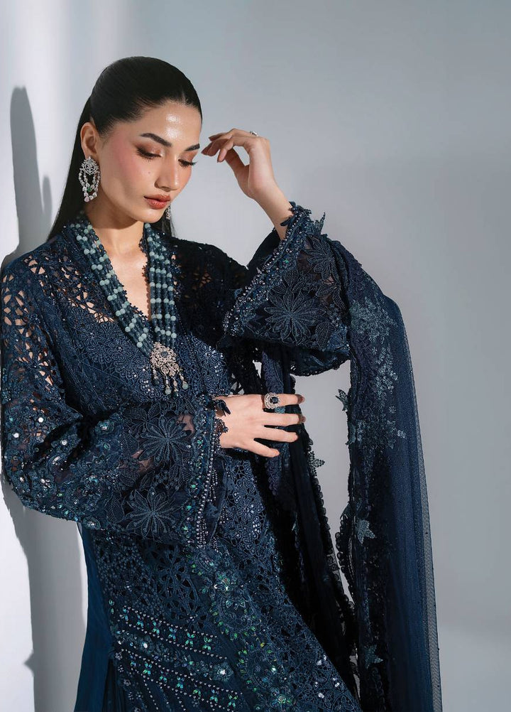 Mbroidered by Maria B Unstitched Embroidered Organza 3 Piece Suit MB26UMW D6 - Wedding Collection