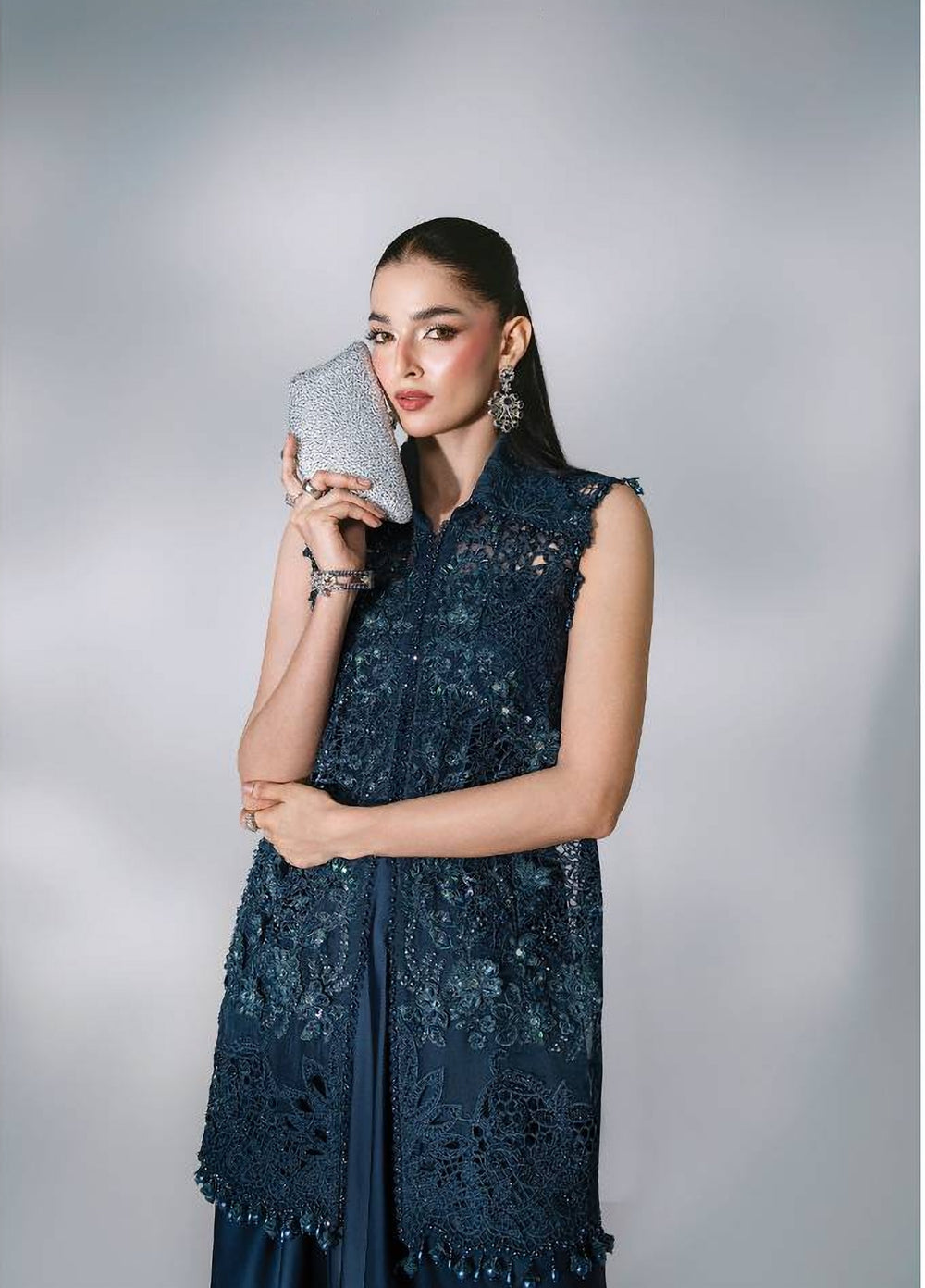 Mbroidered by Maria B Unstitched Embroidered Organza 3 Piece Suit MB26UMW D6 - Wedding Collection
