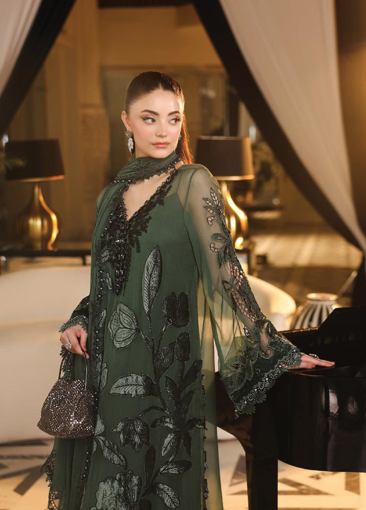 Maria B Unstitched Embroidered Chiffon 3 Piece Suit MB26UCF D7 - Festive Collection