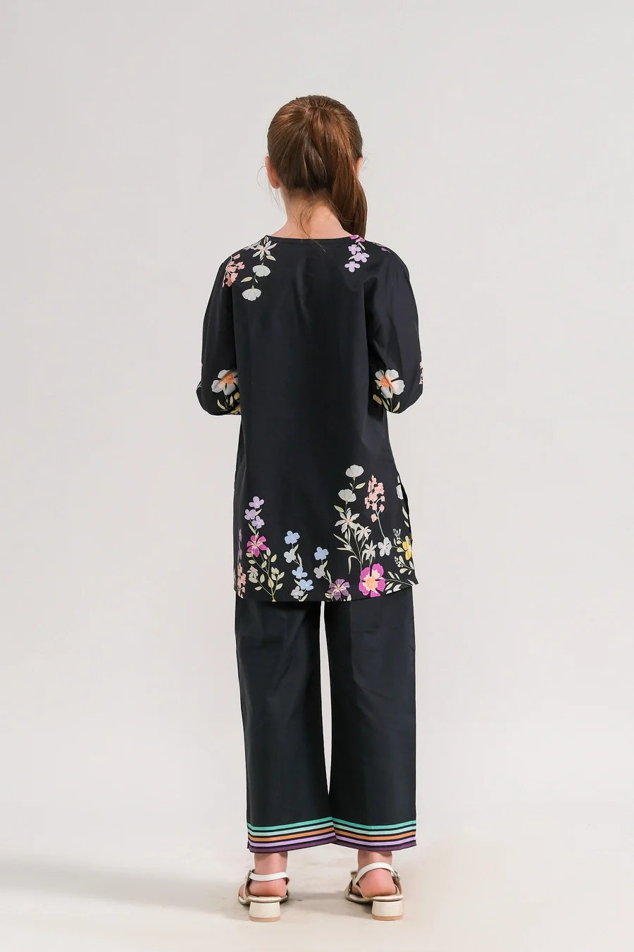 Dhaga Kids Pret Printed Poly lawn 2 Piece Floral Nocturne SPD25K - Summer Collection