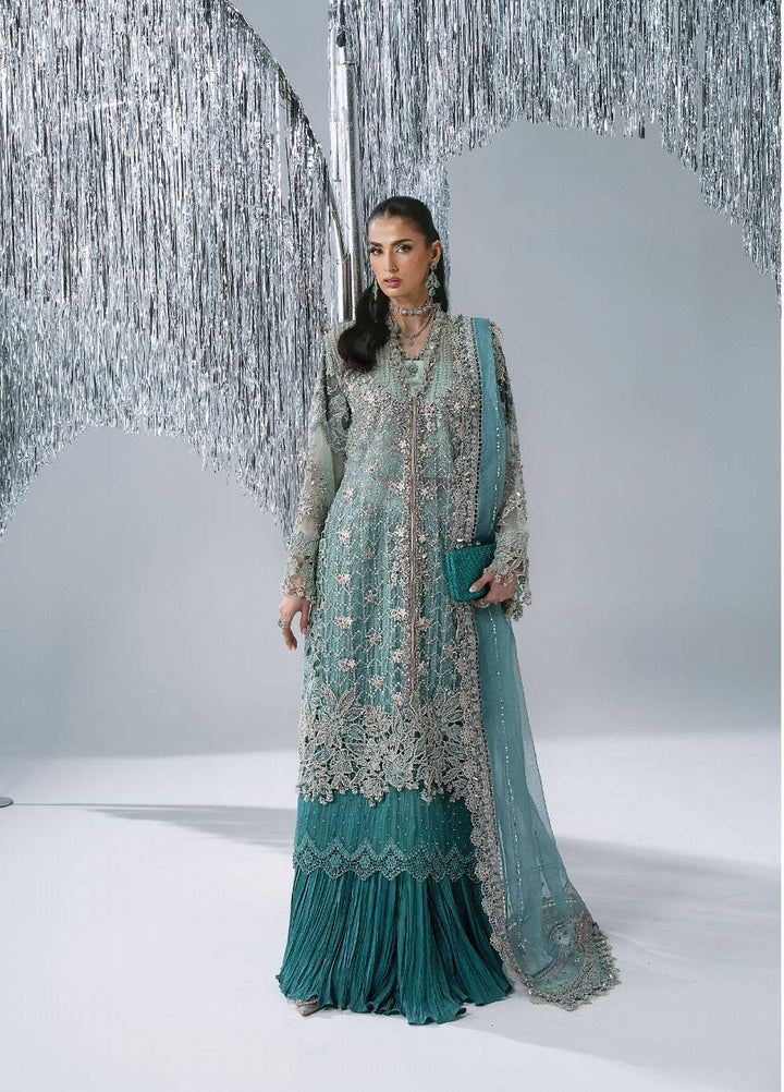 Mbroidered by Maria B Unstitched Embroidered Organza 3 Piece Suit MB26UMW D7 - Wedding Collection