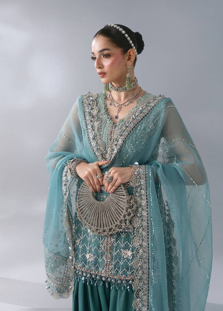 Mbroidered by Maria B Unstitched Embroidered Organza 3 Piece Suit MB26UMW D7 - Wedding Collection
