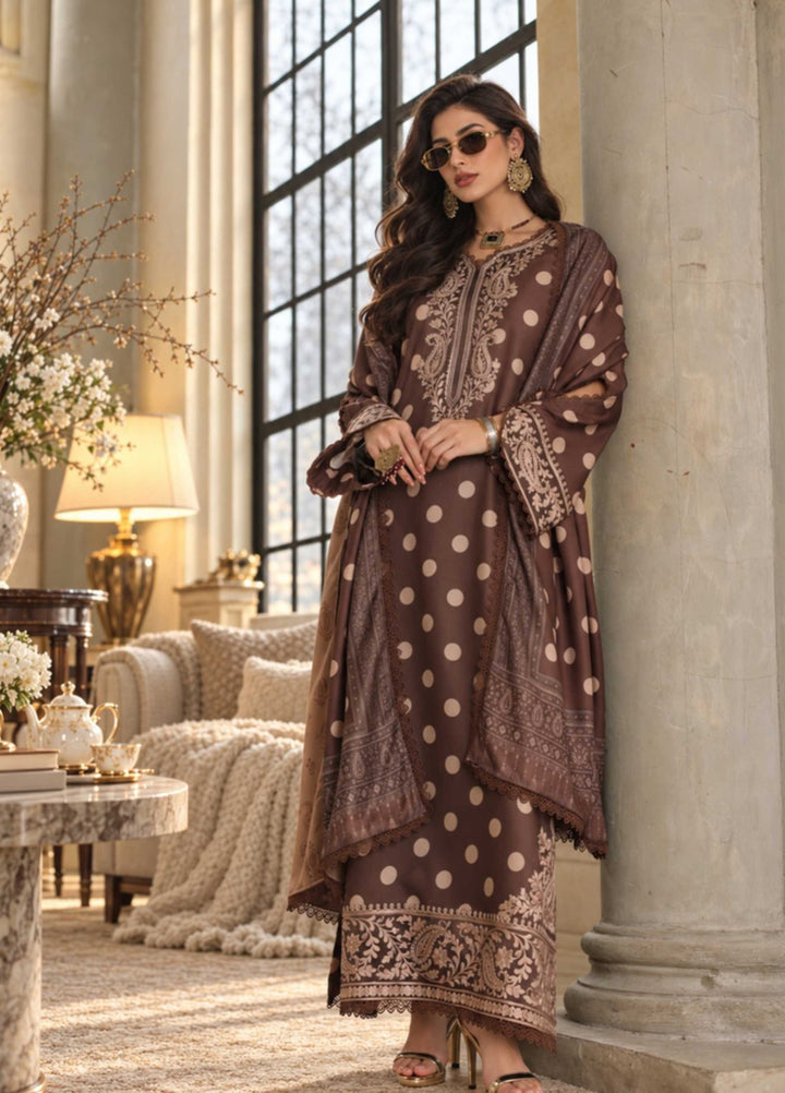 Noor by Saadia Asad Unstitched Printed Linen 3 Piece Suit SA26UNL D8 B - Winter Collection