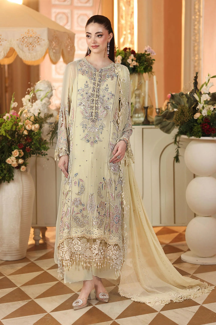 Maria B Unstitched Embroidered Chiffon 3 Piece Suit MB26UCF D8 - Festive Collection