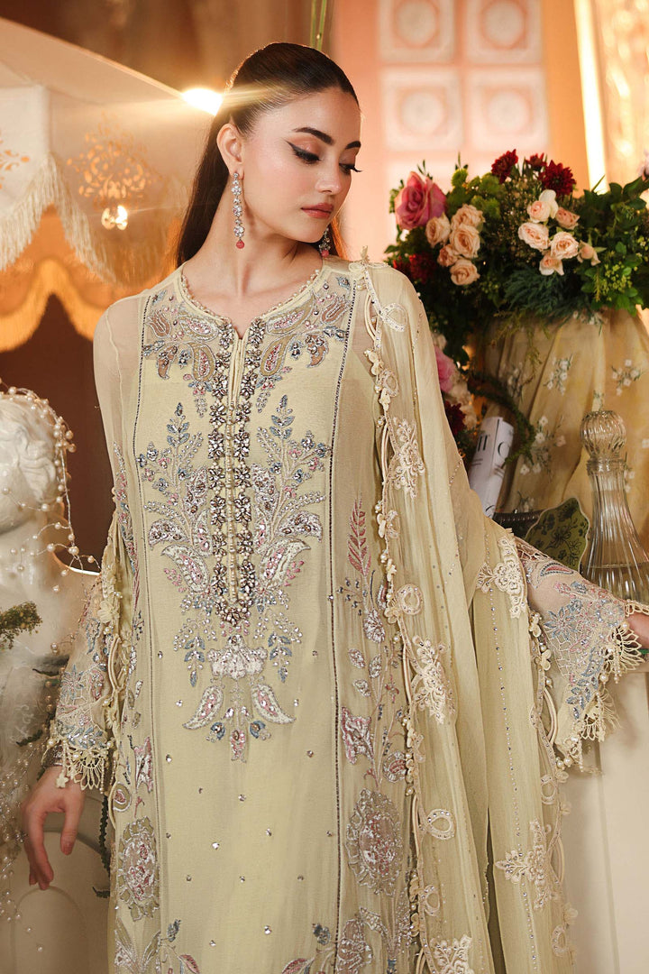 Maria B Unstitched Embroidered Chiffon 3 Piece Suit MB26UCF D8 - Festive Collection