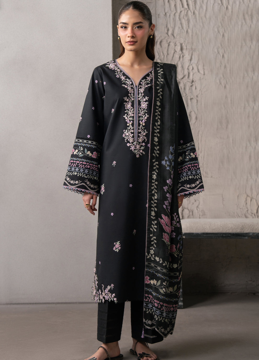 Selure by Seran Women Unstitched Printed Lawn 3 Piece Suit SN26ULS Odette D-08 - Casual Collection
