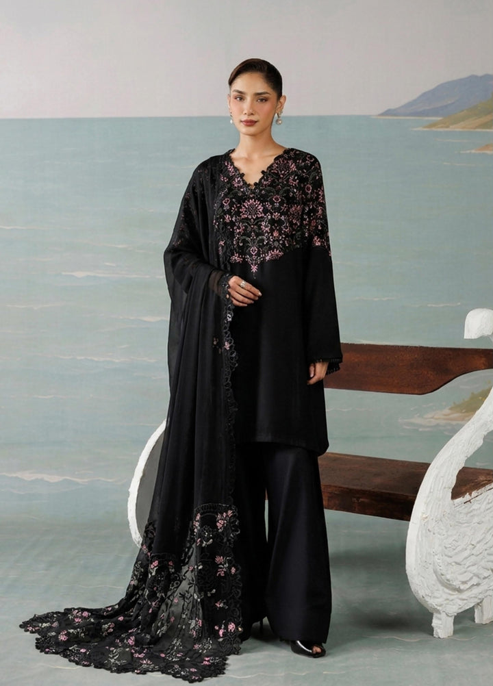 Miras by Daria Unstitched Embroidered Leather Peach 3 Piece Suit DN26UML DA-134 - Fextive Collection