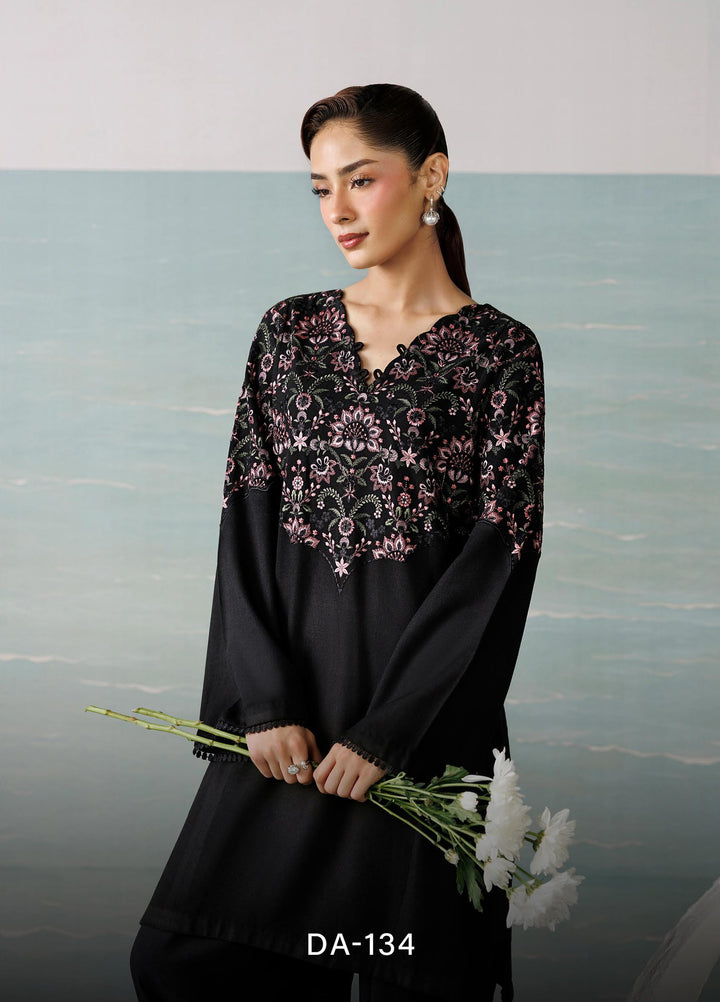 Miras by Daria Unstitched Embroidered Leather Peach 3 Piece Suit DN26UML DA-134 - Fextive Collection