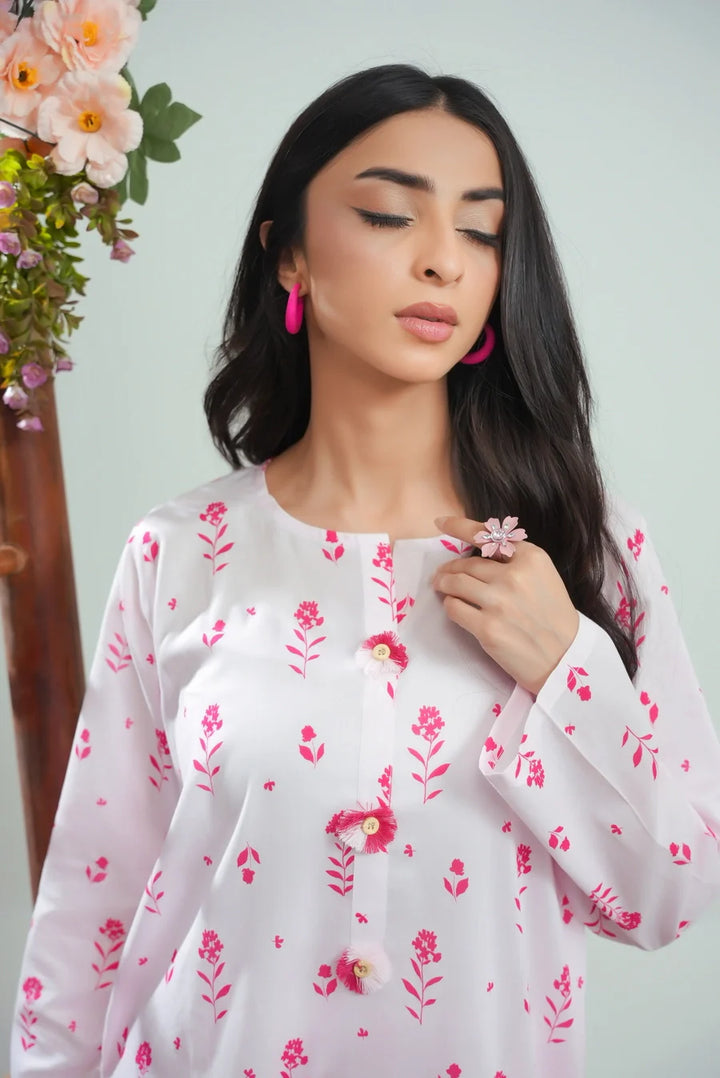 Dhaga Women Pret Printed 2 Piece Lawn Matching Separate FW24DSP0049 - Summer Collection