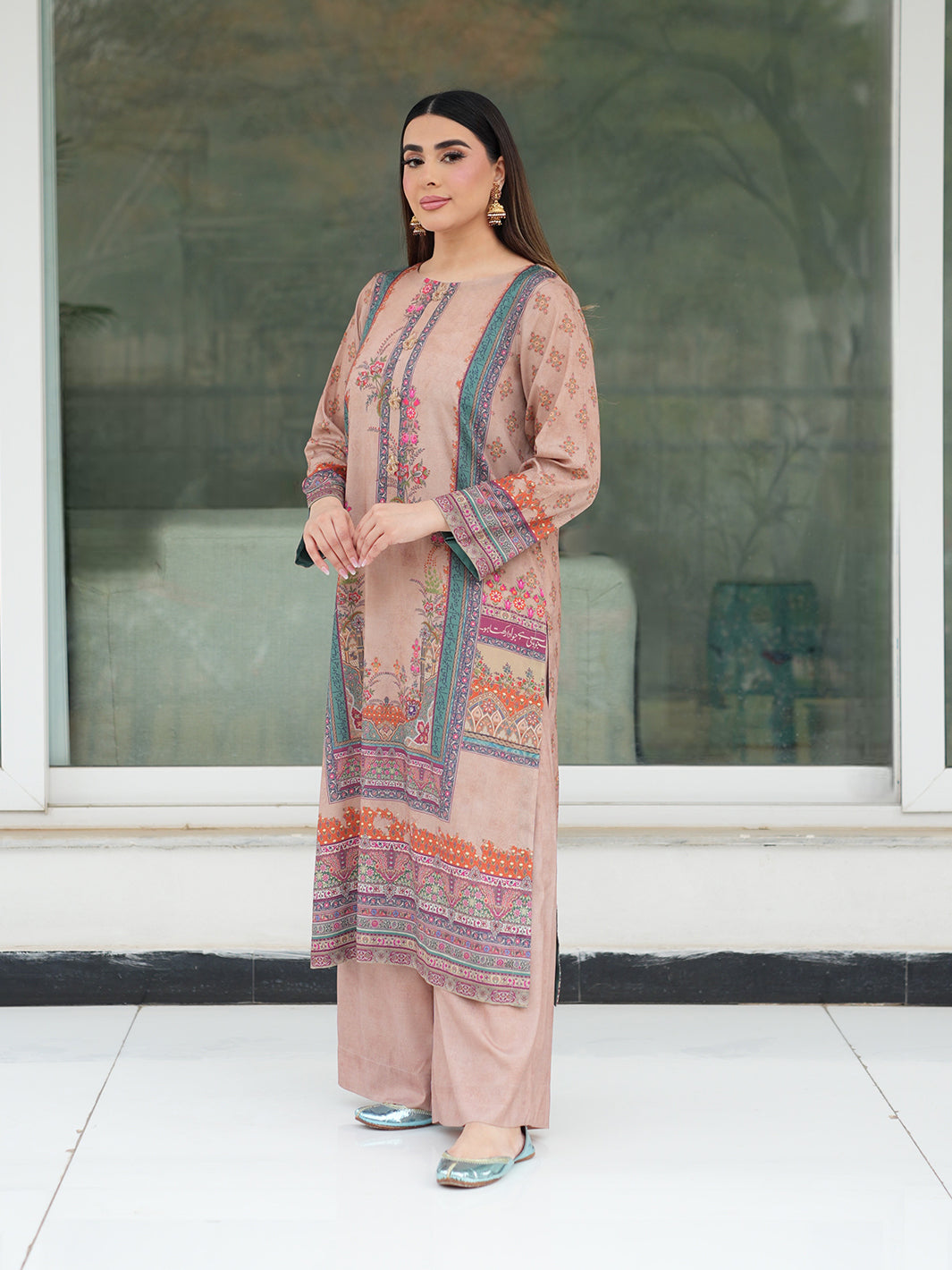 TNG Women Luxury Pret Printed Crepe 2 Piece Suit Aina - Casual Collection