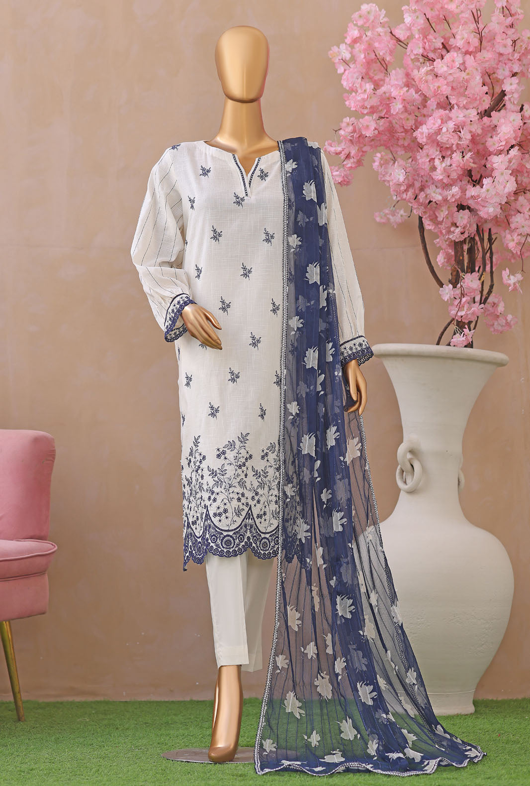 Dynasty by HZ Textiles Unstitched Embroidered Lawn 3 Piece Suit DEC - 04 Summer Collection