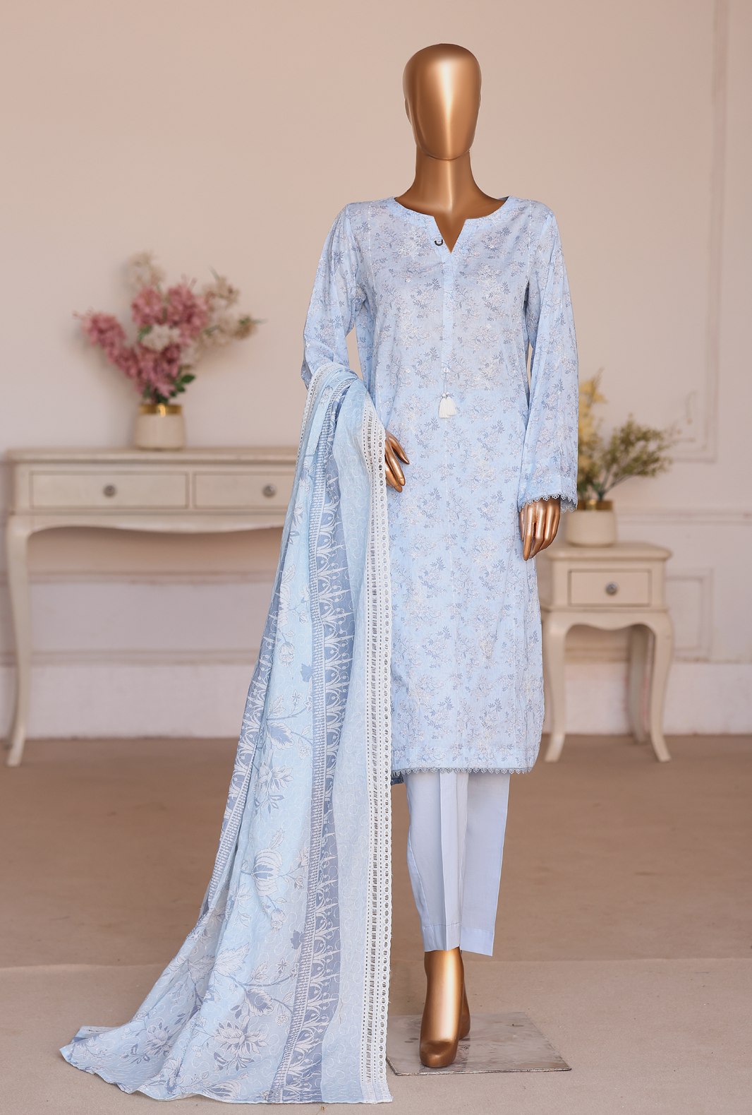 Dhagakari by HZ Textile Unstitched Embroidered Lawn 3 Piece Suit  DEC - 1071 - Casual Collection