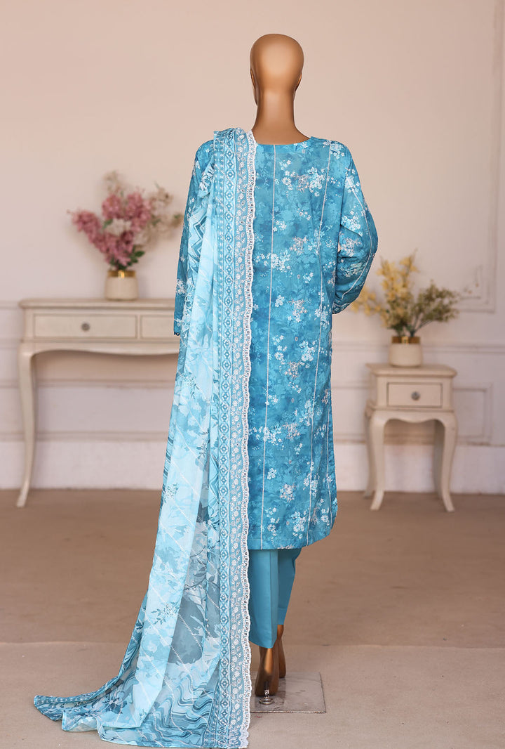 Dhagakari by HZ Textile Unstitched Embroidered Lawn 3 Piece Suit  DEC - 1073 - Casual Collection