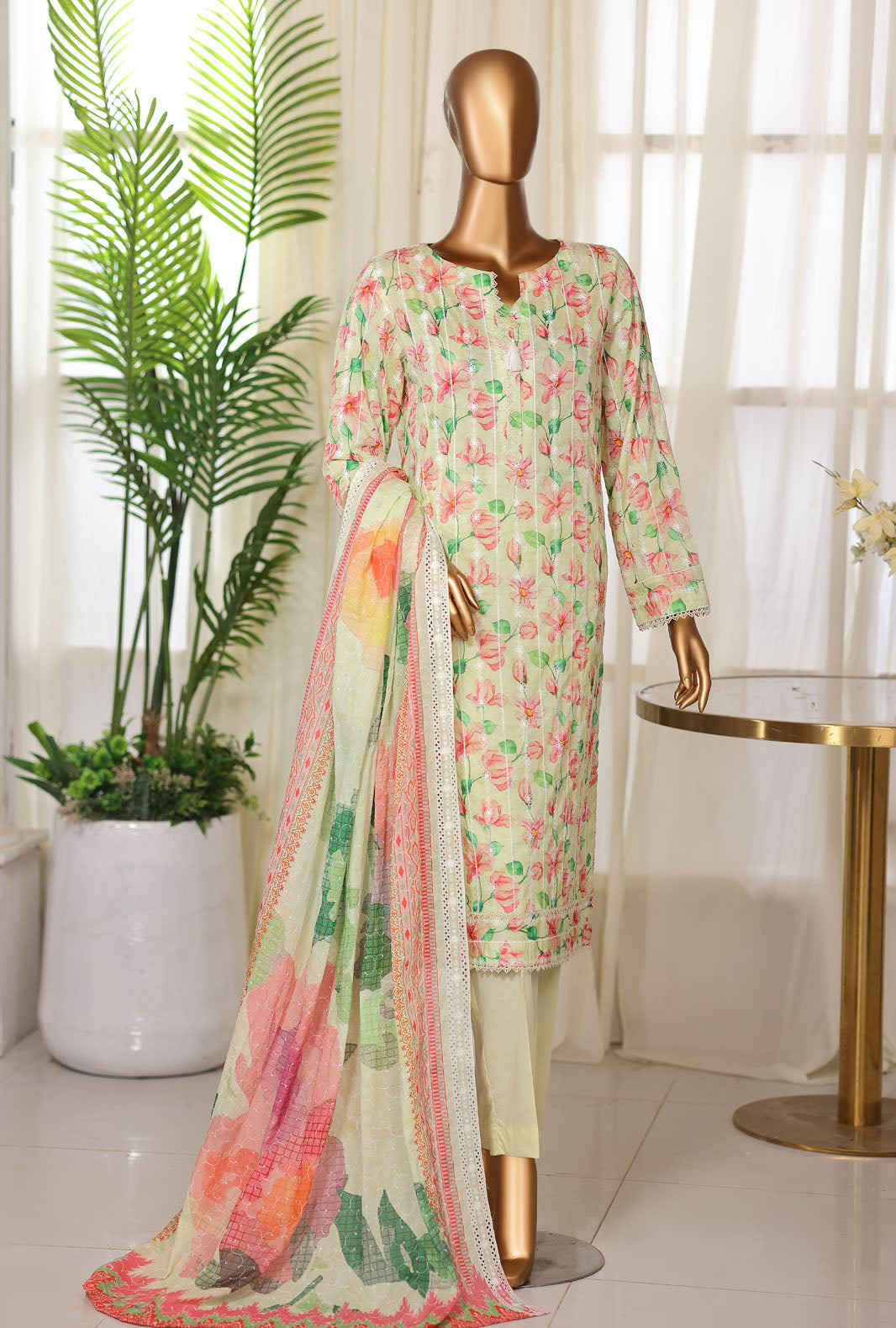 Dhagakari by HZ Textiles Unstitched Embroidered Lawn 3 Piece Suit DEC - 1075 Summer Collection