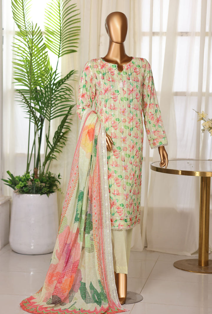 Dhagakari by HZ Textiles Unstitched Embroidered Lawn 3 Piece Suit DEC - 1075 Summer Collection