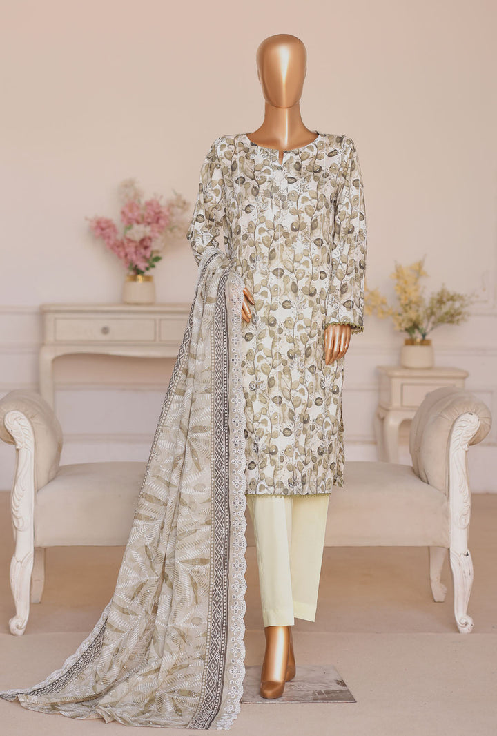 Dhagakari by HZ Textile Unstitched Embroidered Lawn 3 Piece Suit  DEC - 1079 - Casual Collection