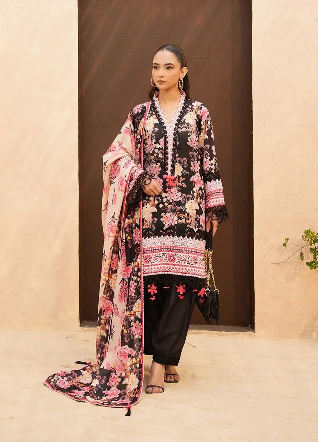 Dastaan by Menaal Unstitched Printed Lawn 3 Piece Suit ML26ULS DP-04A - Festive Collection